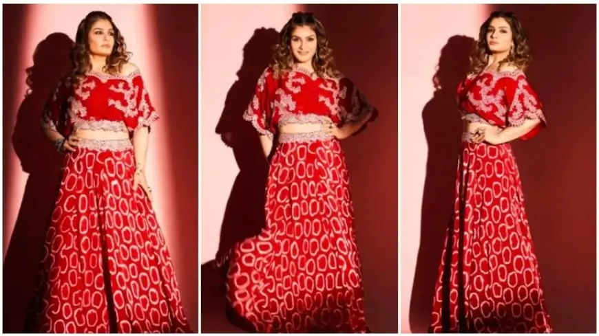 Raveena Tandon paints the town red in contemporary traditional look