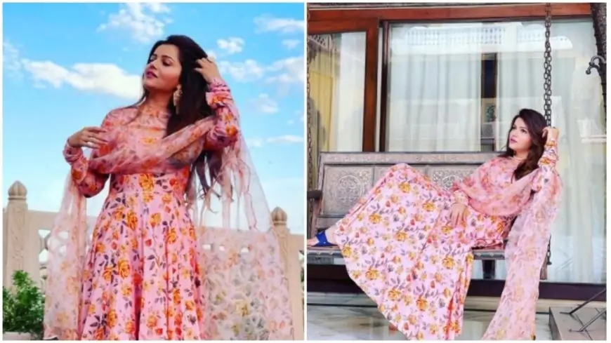Rubina Dilaik, in a floral salwar suit, is summer fashion goals