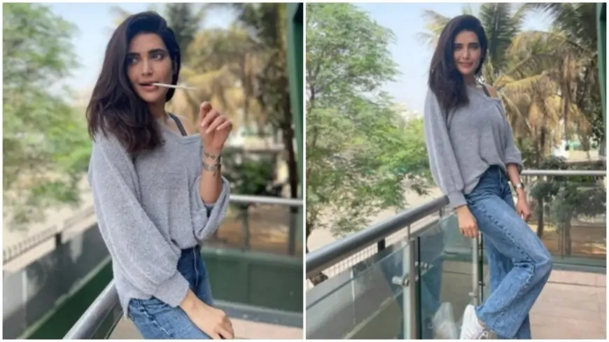 Karishma Tanna, in winter attire, is redefining 'goofy and grey'