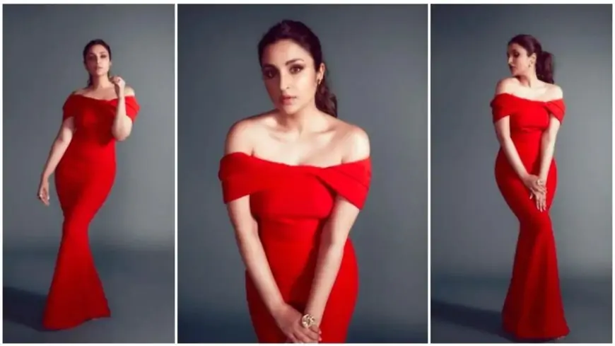 Parineeti Chopra flaunts hourglass figure in red off-shoulder bodycon dress