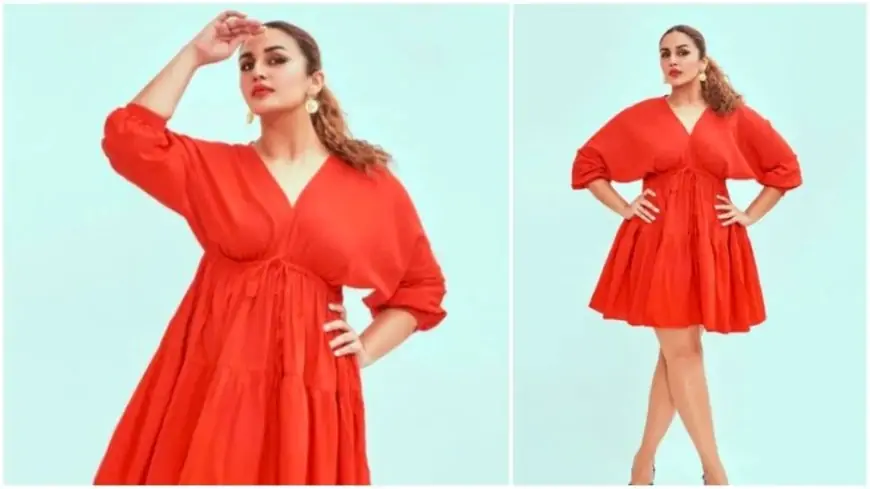 Huma Qureshi gives off boho-chic vibes in trendy yet comfy orange ruffle dress
