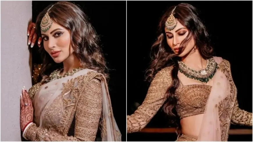 Newly married Mouni Roy shares pics in gold lehenga from Sangeet ceremony: Seen photos from wedding album?