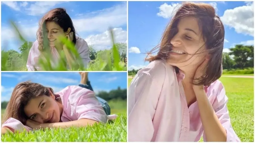 Anushka Sharma looks as fresh as a daisy in pink shirt and denims