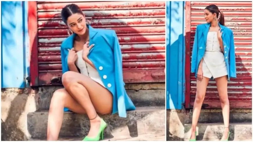 Ananya Panday in hues of the ocean rocks the bold blazer look for Gehraiyaan promotions
| Hindustan Times