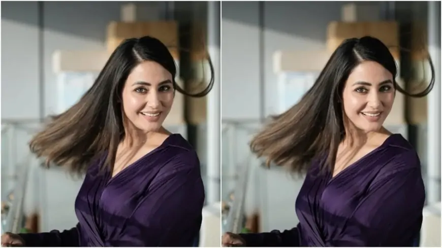 Hina Khan is a happy soul as she soaks up sun in purple blouse and pants for dreamy shoot: Pics inside