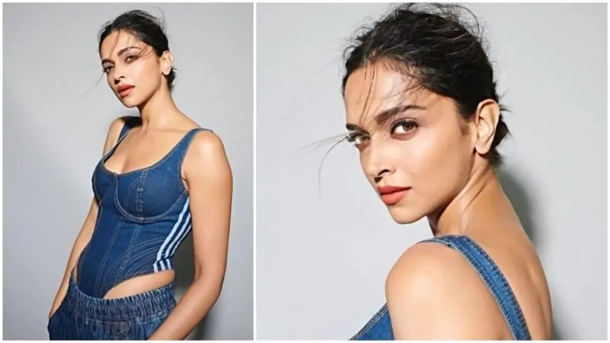 Deepika Padukone flaunts incredible figure in denim bodysuit, low waist joggers