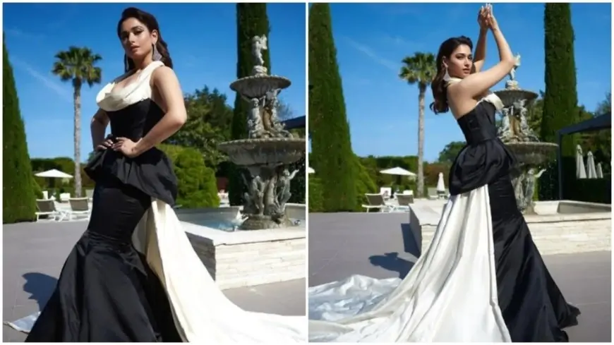 Cannes 2023: Tamannaah Bhatia is the modern-day Cinderella in a monochrome gown