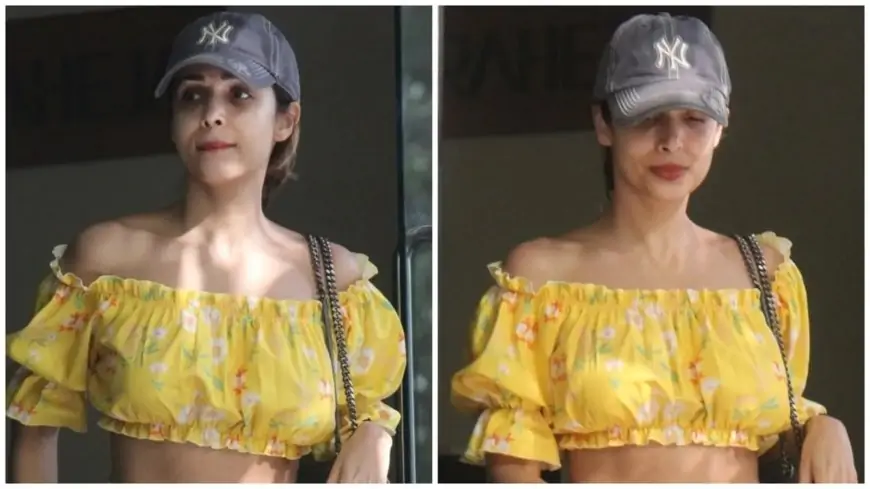 Malaika Arora is a summer-ready diva in crop top and thigh-slit skirt with bare face for outing in Mumbai: See pics