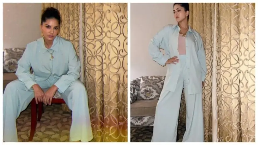 In a white ensemble, Sunny Leone is giving us boss lady goals