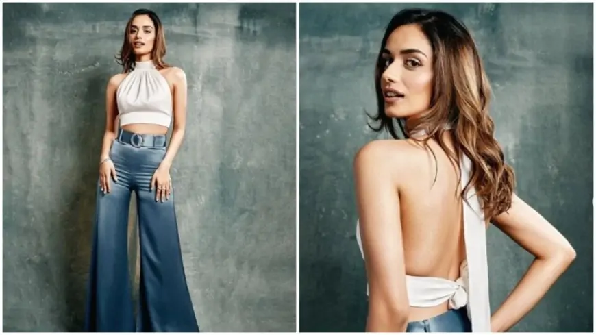 Manushi Chhillar slays summer look in cropped high, satin trousers