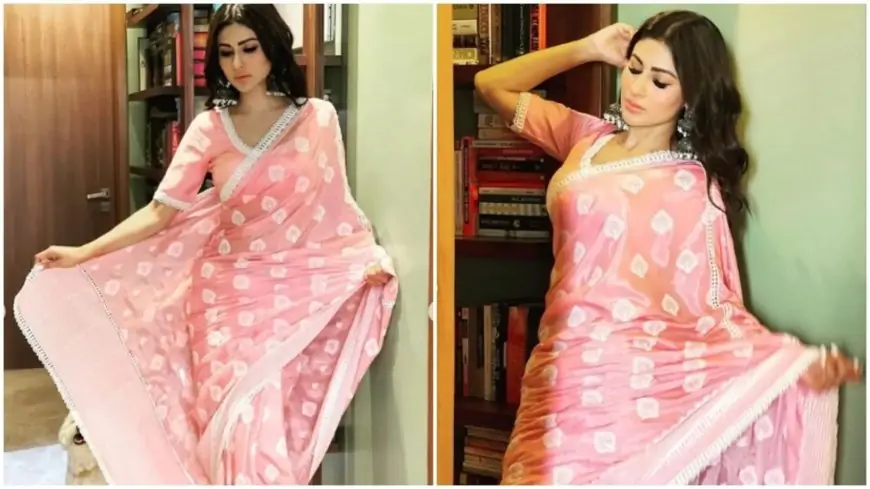 Mouni Roy's pastel pink saree is a summer wardrobe must-have