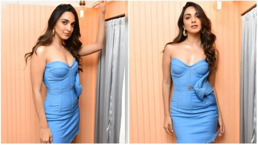 Kiara Advani is 'modern, stylish and on fleek' in blue corset bustier bodycon gown