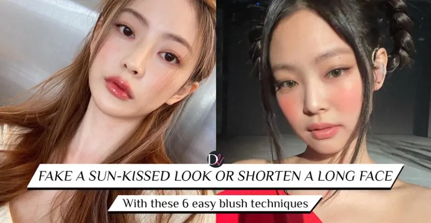 Where to apply blusher according to your face shape