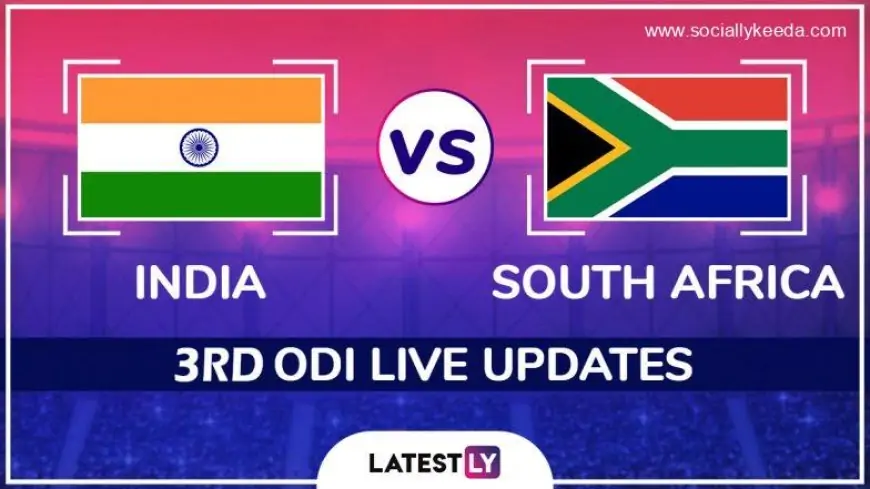SA 93/3 in 18 Overs| India vs South Africa Live Score Updates 3rd ODI 2023: Quinton de Kock Scores Half-Century
