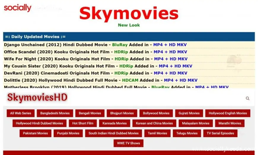 SkymoviesHD Leaks Latest Web Series, South Indian Movies Hindi Dubbed & Hollywood Hindi Dubbed For Free
