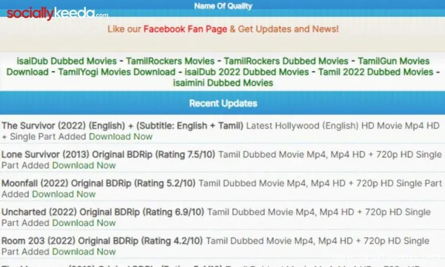 Isaidub 2023: Download Latest Tamil Dubbed Movies in HD Quality
