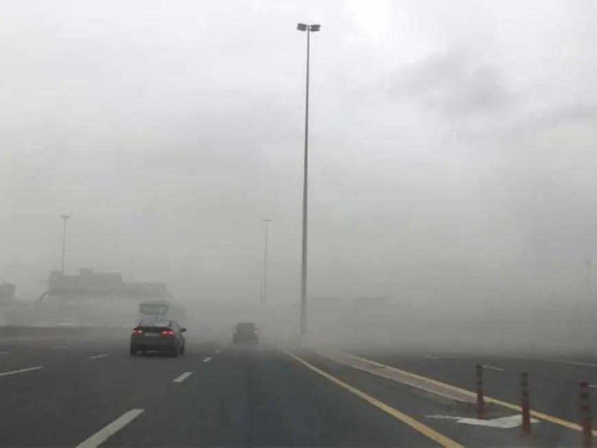 UAE weather: Dust, fog and reduced visibility on Abu Dhabi roads, drop in temperatures and rough seas, warns NCM