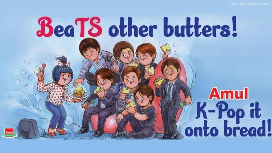 Amul's New BTS 'Butter' Topical Is Garnering ARMY's Purple Hearts All over Twitter! Take a Look at the Amazing Creative Featuring the K-Pop Group