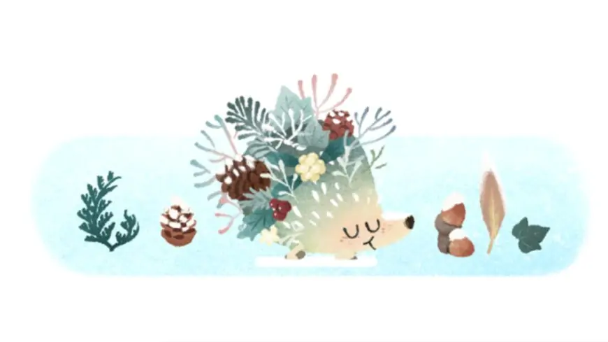Winter Season 2021 Google Doodle: Welcome First Day of Winter in Southern Hemisphere With This Adorable Hedgehog Walking on Snow!
