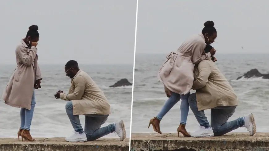 Photographer Claims She Found Unknown Couple Clicked in Viral Proposal Photos in Sutro Baths, San Francisco; Twitterati Hits Back With Original Photographer's Version of The Story