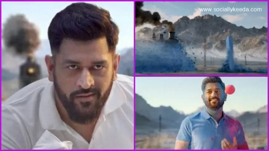 MS Dhoni Races Against Train in This Latest Ad Released on International Day of Education 2023 (Watch Video)