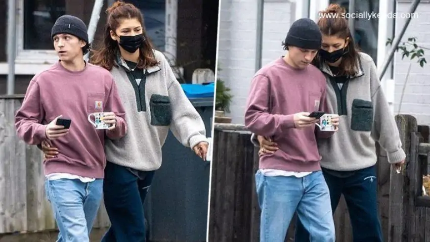 Zendaya Holds Tom Holland's Waist As They Go For a Walk, Viral Pics of the Couple Leave Fans Dewy-Eyed!