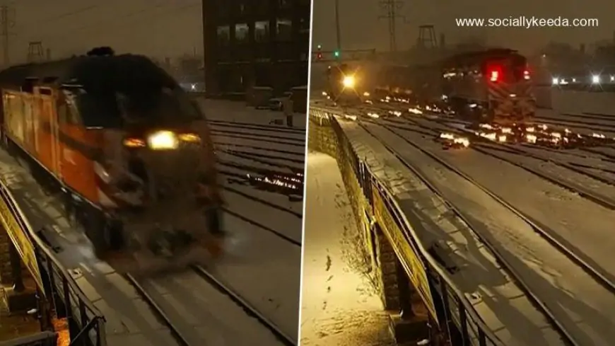 Chicago Crews Routinely Set Train Tracks On Fire To Combat Freezing Temperatures (Watch Video)