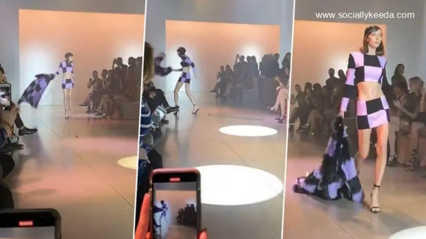 Viral Video: Model Theodora 'Teddy' Hits Audience Member with Her Coat During her Ramp Walk, Leaves Everyone Puzzled!
