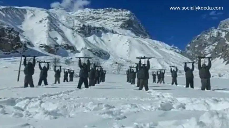 ITBP Personnel Train in Extremely Cold Conditions On High Altitude Uttrakhand Border at -25°C (Watch Video)