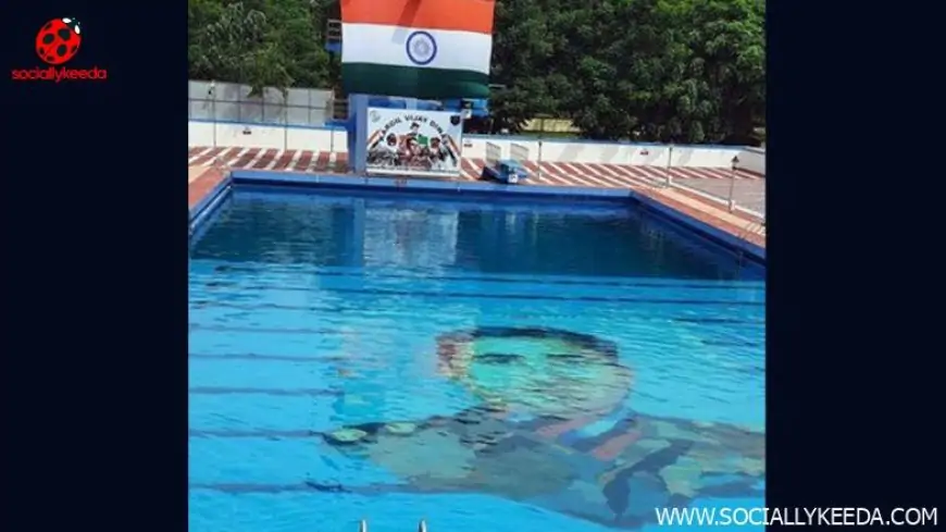 Kargil Vijay Diwas 2023: Indian Army Unveils 1500 Sq Ft Underwater Portrait of Captain Vikram Batra at Pangode Military Station (View Pic)