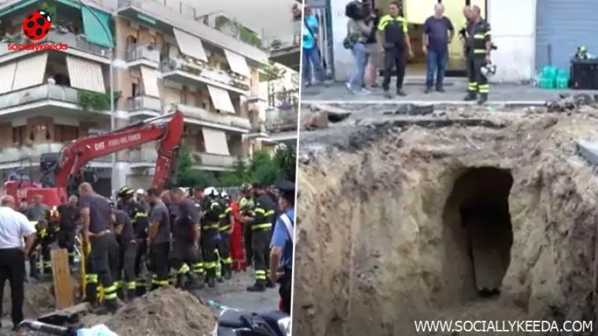 'Kya Bank Robber Banega' Man Digging Tunnel Allegedly to Rob Bank Gets Stuck, Firefighters Saves His Life (Watch Viral Video)