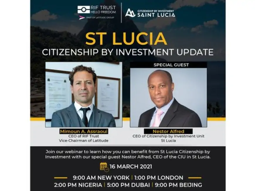 RIF Trust hosts St Lucia Citizenship by Investment Programme Webinar