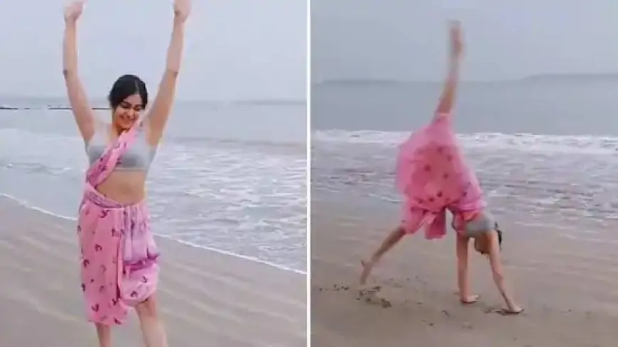 Watch: Adah Sharma's morning exercise includes beach, cartwheels and saree