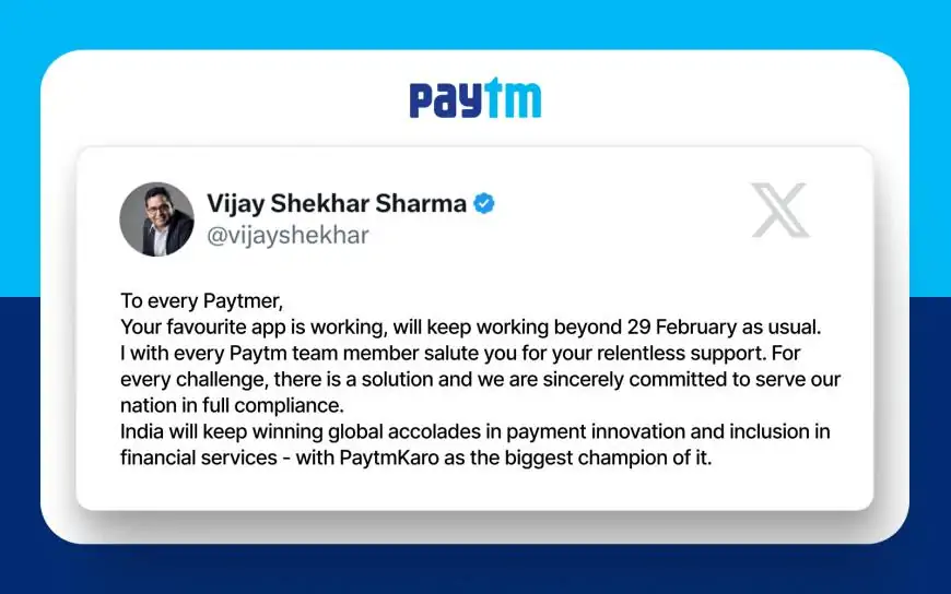 Paytm Payments Bank to Close Down on February 29, Will the Paytm App Work?