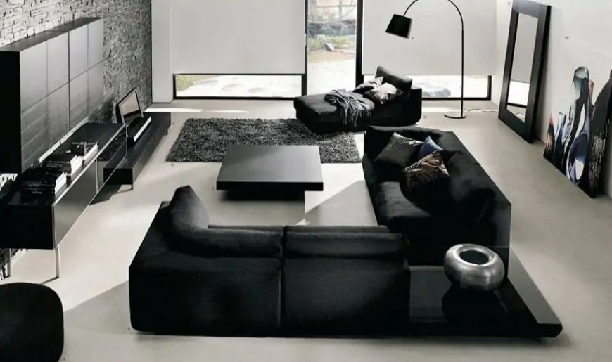 Modern Living Room Ideas and Modern Black Living Room Sets