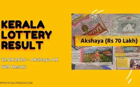 Kerala Lottery Result Today 22.09.2024 - Akshaya AK 669 Result