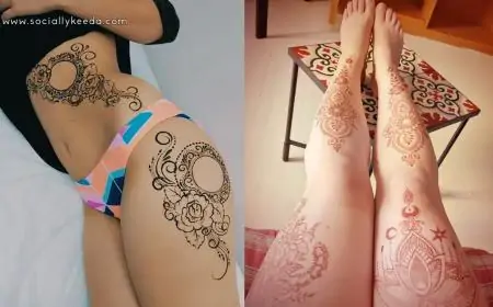 Suhagrat Bridal Mehndi: Thighs, Private Part, and Body Mehndi Ideas