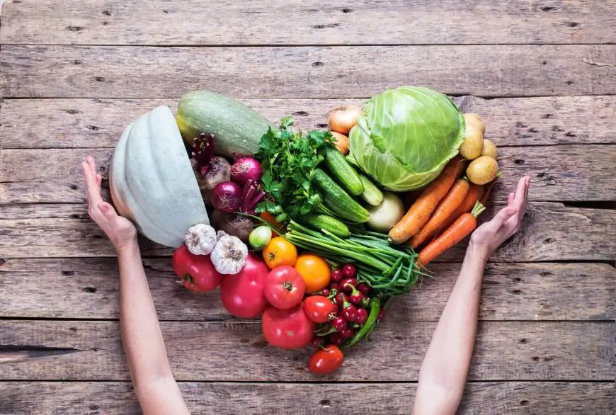 especially colorful fruits and vegetables like berries, carrots, and leafy greens
