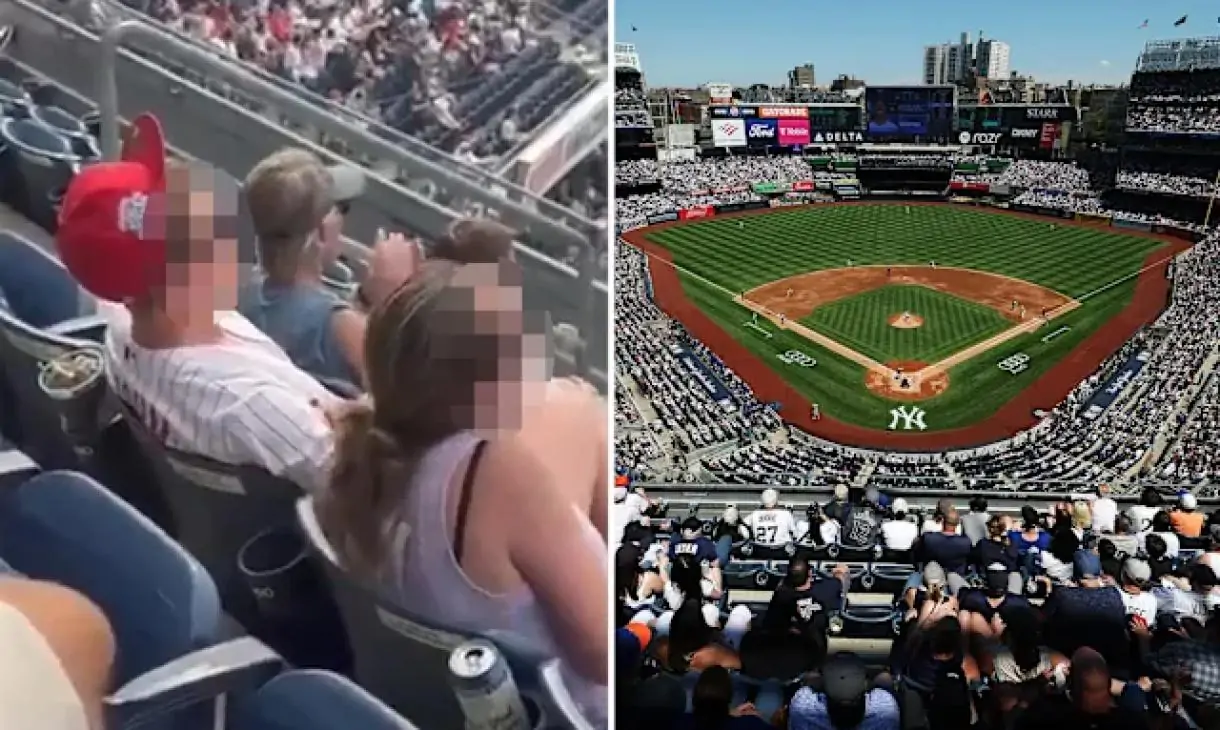 FULL VIDEO: Phillies fans seemingly caught on video in Yankee Stadium masturbating video