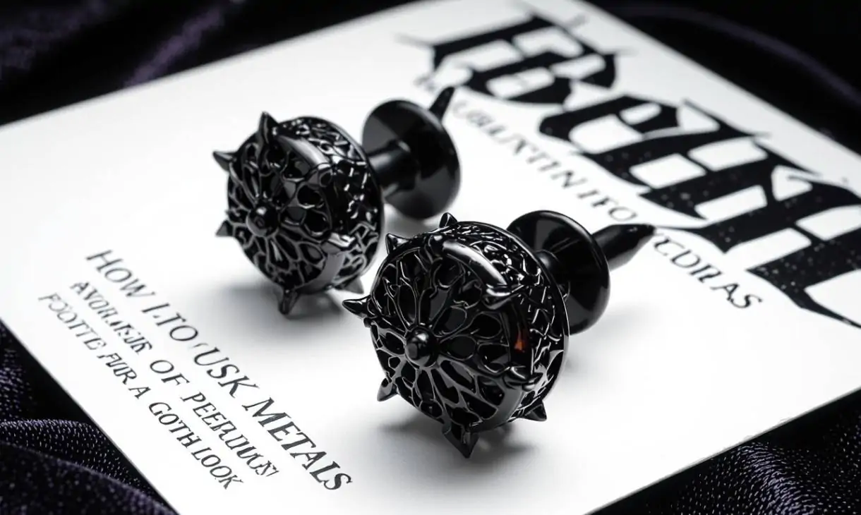 Dark Metals In Piercings For A Goth Look