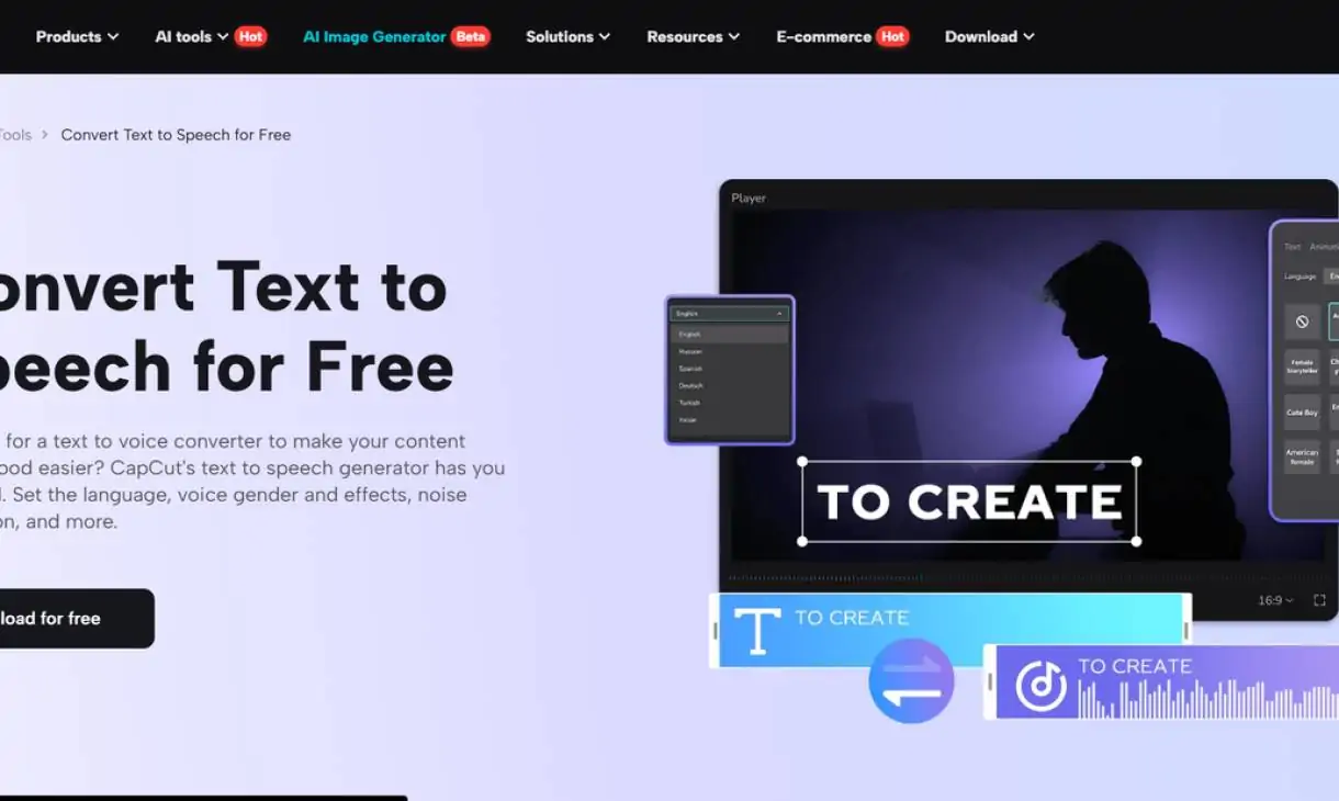 Teach Art Techniques with Text to Speech AI on CapCut PC