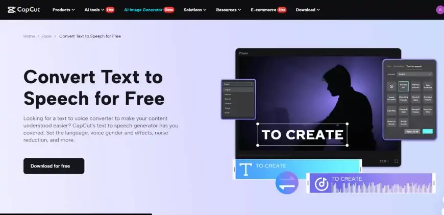 Teach Art Techniques with Text to Speech AI on CapCut PC