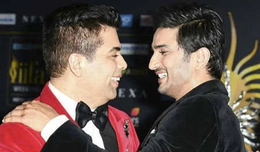 Karan Johar and Sushant Singh Rajput