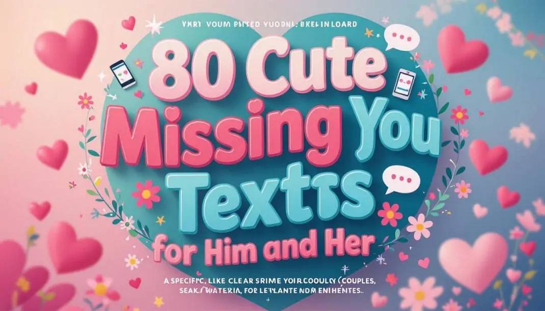80 Cute Missing You Texts for Him and Her