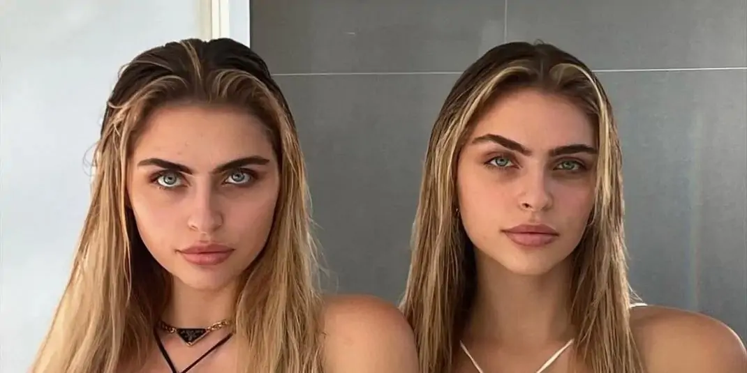 Pictures of Lauren Hamdan with her twin sister Katie