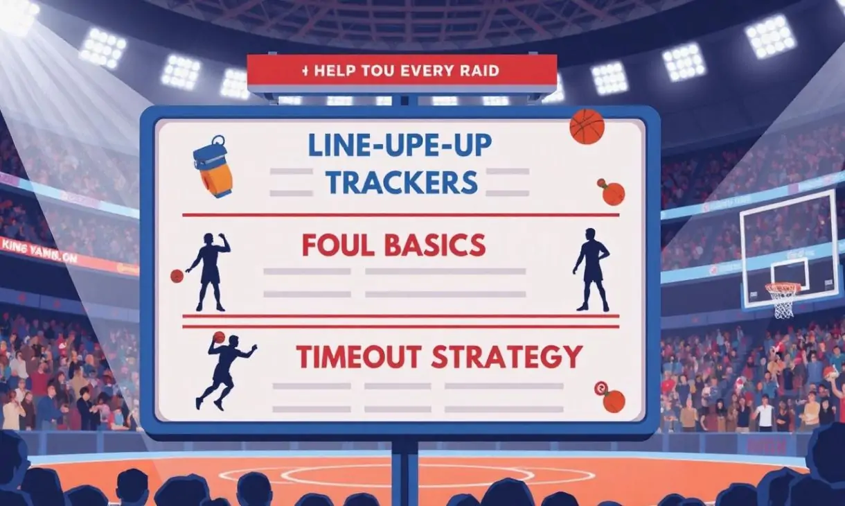Line-up trackers, foul basics, and timeout strategy so casual viewers can follow every raid
