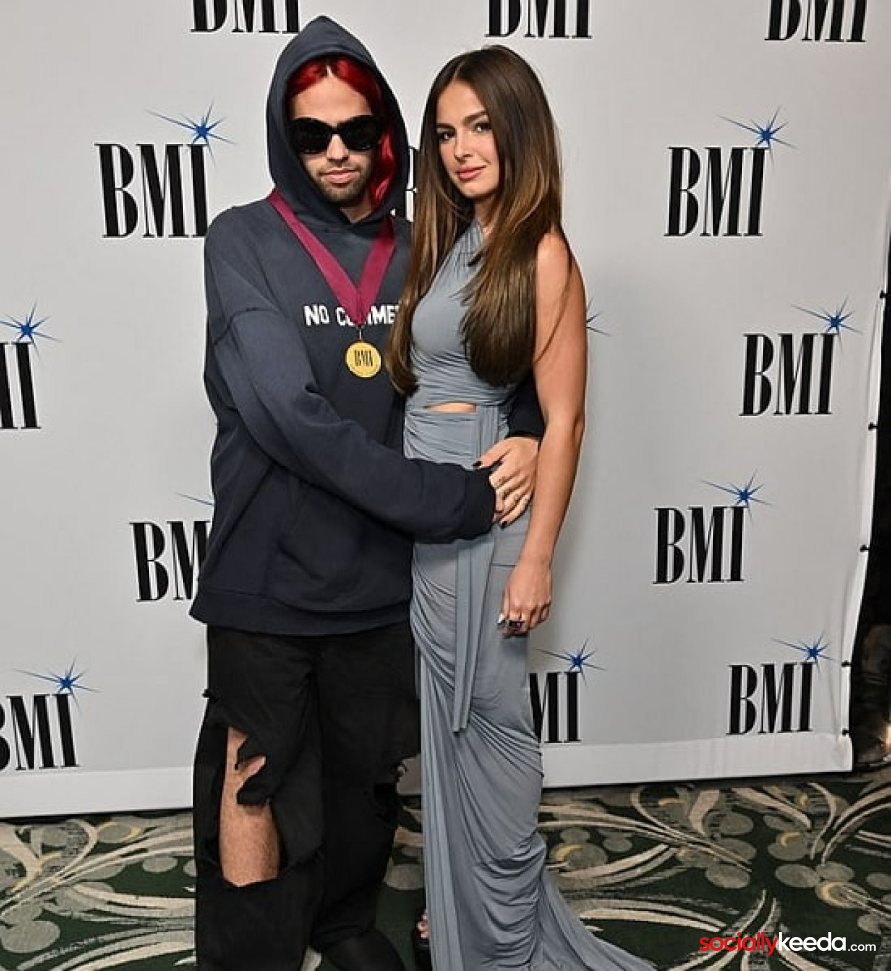 Omer Fedi with his Girlfriend