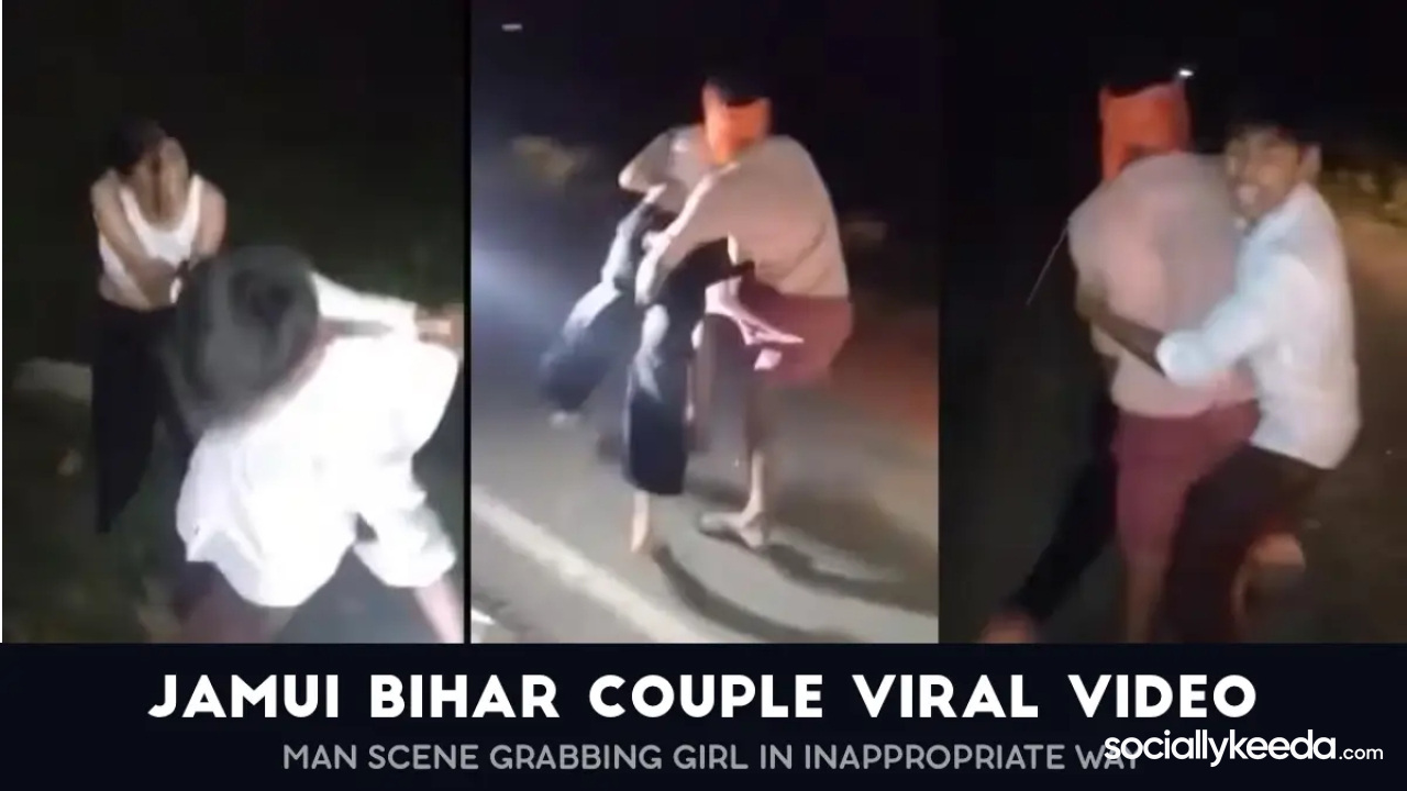 Jamui Bihar Couple Harassment Viral Video: Man Scene Grabbing Girl in inappropriate way