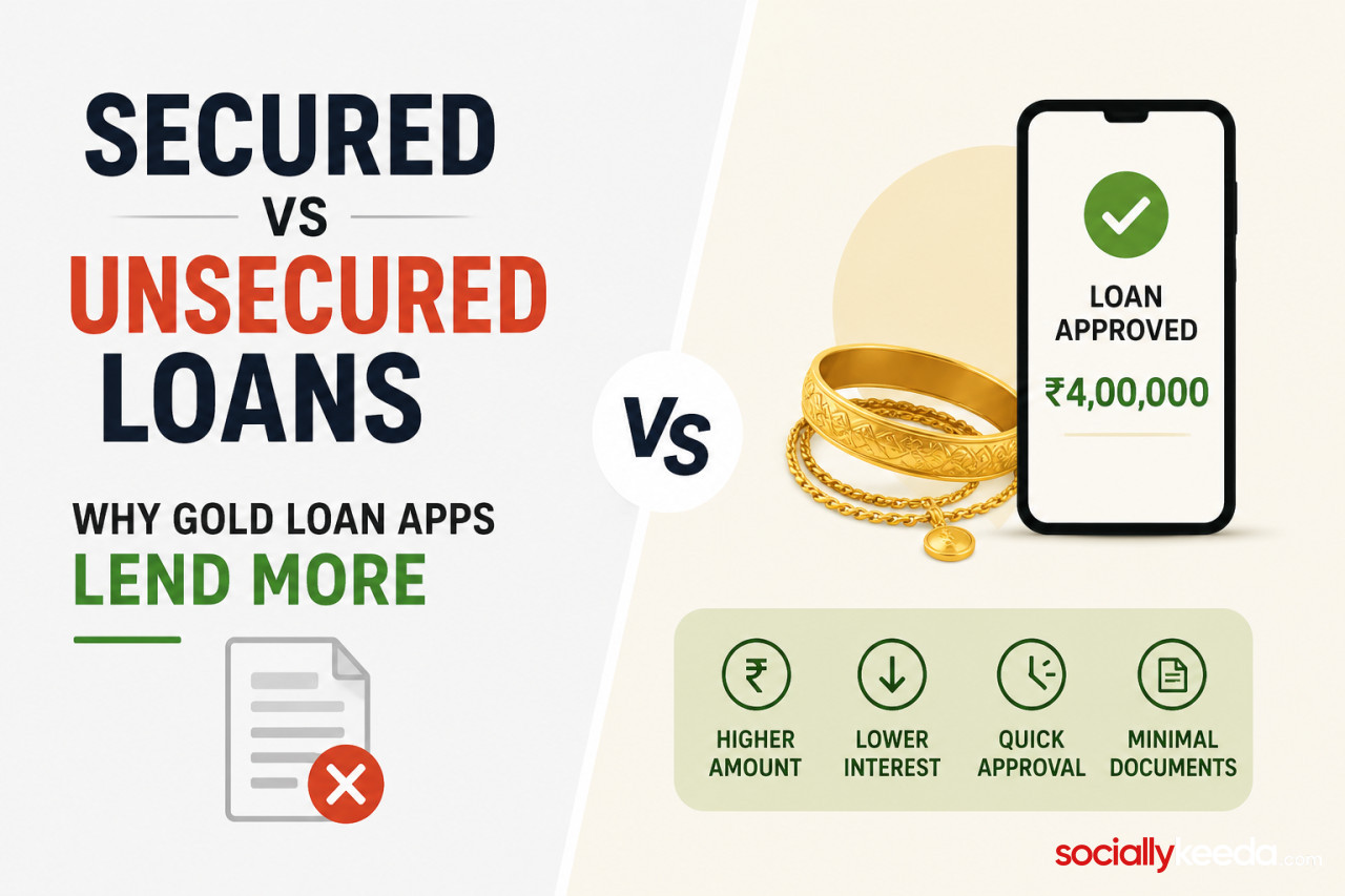 Secured vs unsecured loans: why gold loan apps lend more
