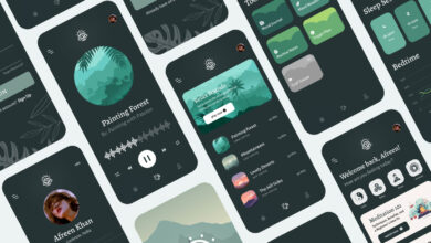 Figma Free Meditation App Template Dark - scoaillykeeda.com